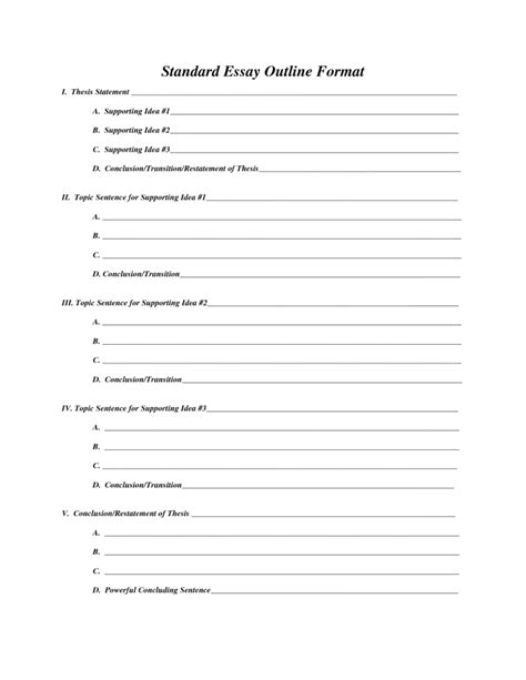 Image result for Printable Essay Outline Worksheet