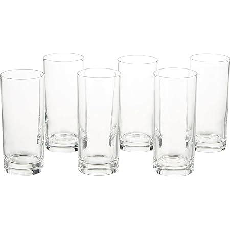 Buy Amazon Brand - Solimo Glass Set (275ml, Transparent) - Set of 6 ...