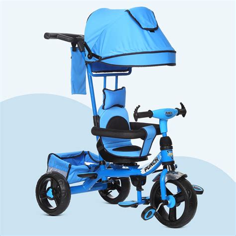 Dash Punch 4 in 1 Tricycle for Kids with Canopy 360 Rotational Seat ...
