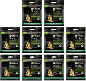 GARNIER Black Naturals Hair Color, Shade-1 Deep Black 20ml+20g (PACK OF ...