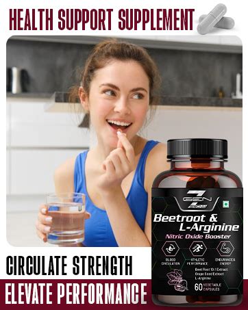 GenZ grow Beetroot and L-Arginine Capsules, Helps Support Nitric Oxide ...