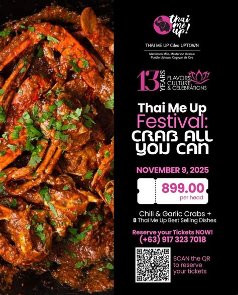 Crab all u can, Thai Me Up, Cagayan De Oro, 7 November to 9 November ...