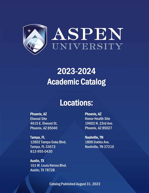 Aspen University - SmartCatalog www.academiccatalog.com