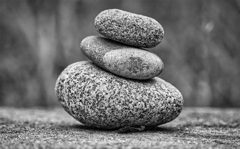 Download wallpaper 3840x2400 stones, pebbles, rough, black and white 4k ...