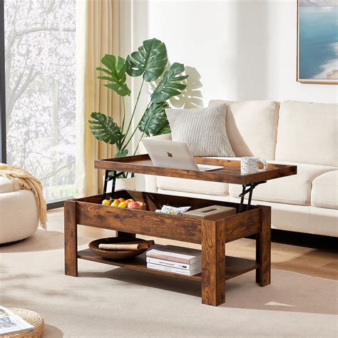 Millwood Pines Arrik Minimalist Lift Top Coffee Table w/ Hidden Storage ...