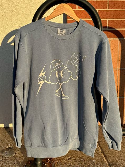 OKC Basketball Cartoon Sweatshirt - Blue – Blue Seven