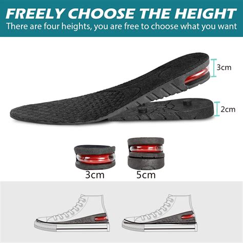 Buy Shoe Lifts for Men & Women Height Increase Insoles Air Cushion Heel ...