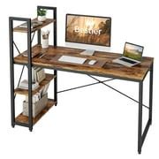 Buy Bestier Computer Desk with Storage Shelves 55 inch Writing Study ...