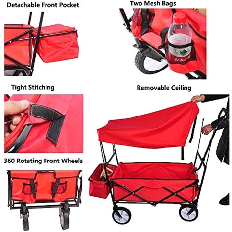 Collapsible Outdoor Utility Wagon with Removable | Ubuy India