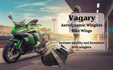 Vagary Aerodynamic Winglets Bike Wings for Yamaha R15 V3/V4, Ninja 650 ...