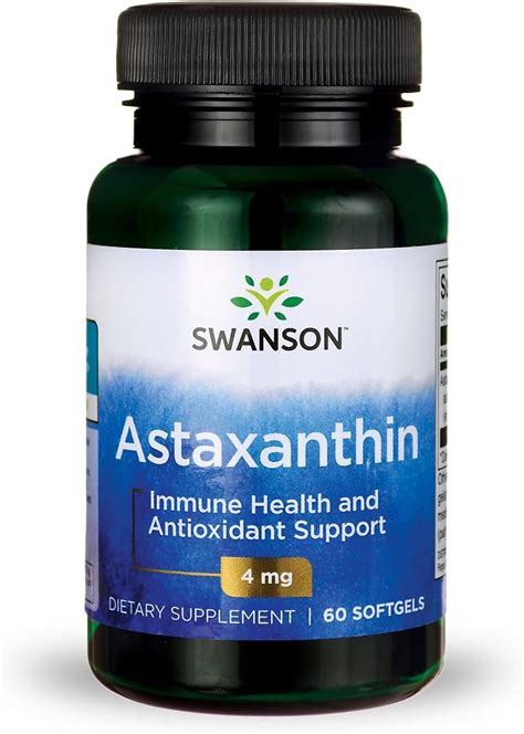 Buy Swanson Astaxanthin Eye Vision Brain Skin Health Antioxidant ...
