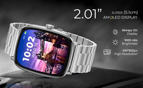 beatXP Unbound Era 2.01" Super AMOLED Display Bluetooth Calling Smart ...