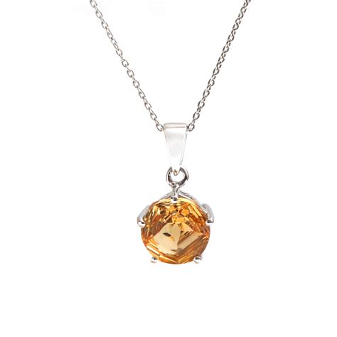 Buy Silver Jewellery In India, Honey Quartz Pendant, Hiflyer Jewels