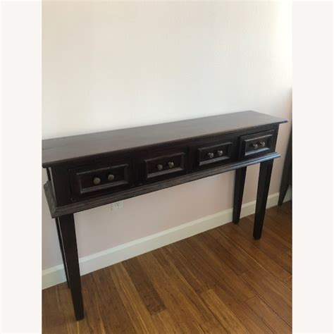 Solid Wood Entry Table with 4 Drawers - AptDeco