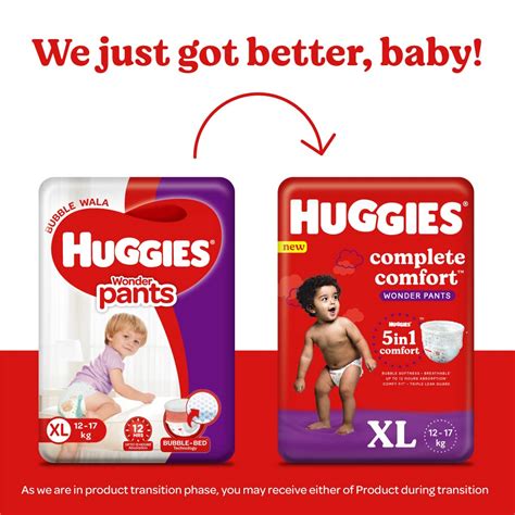 Huggies Complete Comfort Wonder Baby Diaper Pants XL, 56 Count Price ...