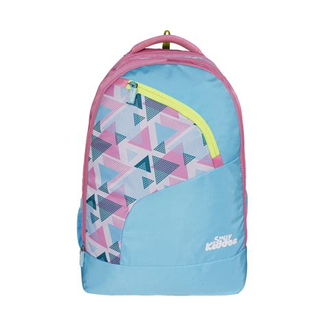 Smily Kiddos 19" Smarty School Backpack – Light Pink & Blue | Durable