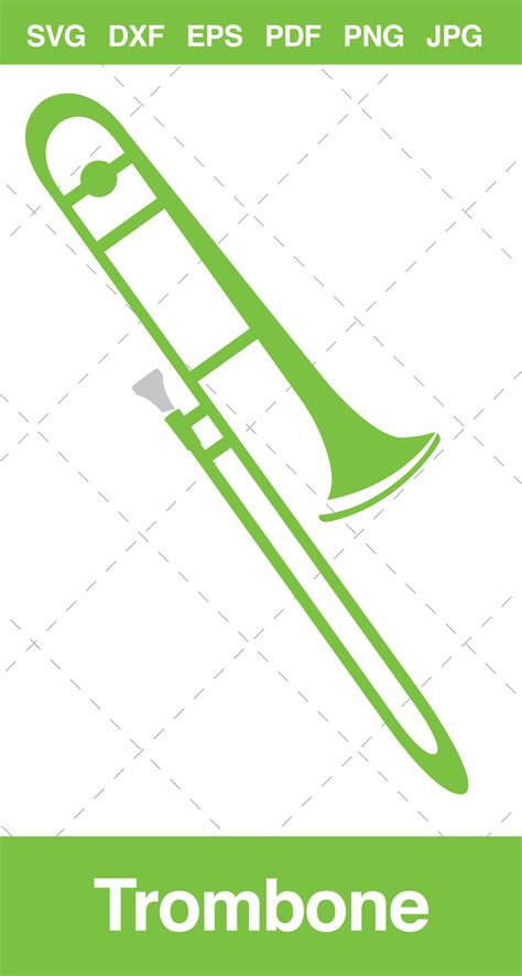 Trombone Clip Art and Vector Illustration for DIY Projects