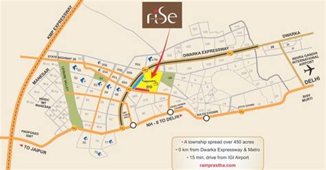 Ramprastha Rise Location Map | Sector 37D, Gurgaon