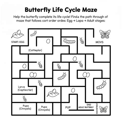 Cut and Paste Butterfly Life Cycle Wheel Worksheet - Download & Print Now!
