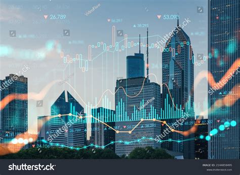 Chicago Skyline Butler Field Financial District Stock Photo 2144859495 ...