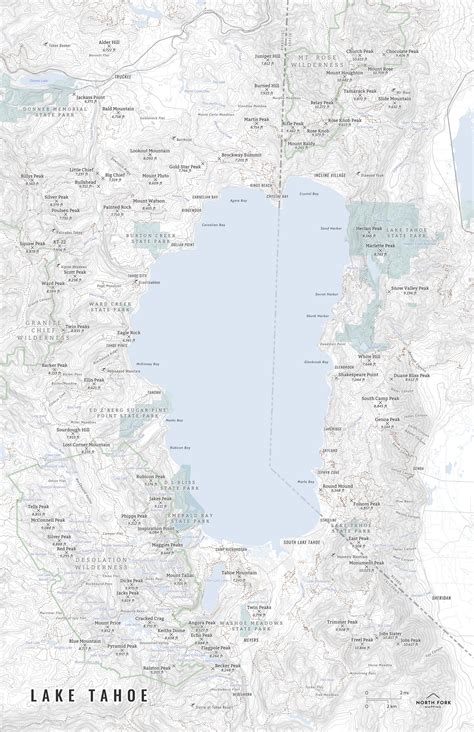 Lake Tahoe Map — North Fork Mapping