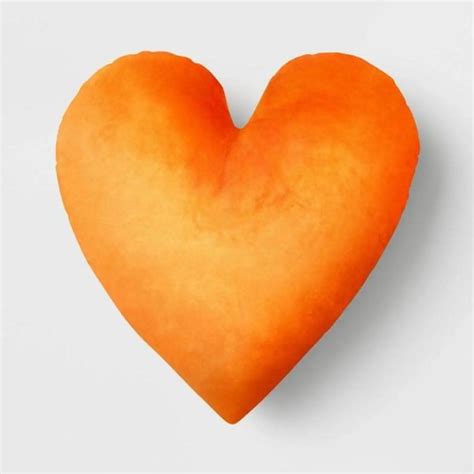 Reversible Velvet Heart Throw Pillow Orange - Opalhouse | AllSurplus ...