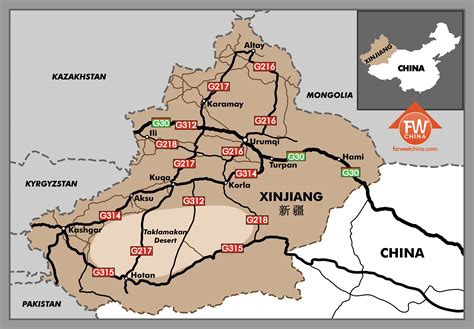 Downloadable Maps of Xinjiang, China | Xinjiang: Far West China