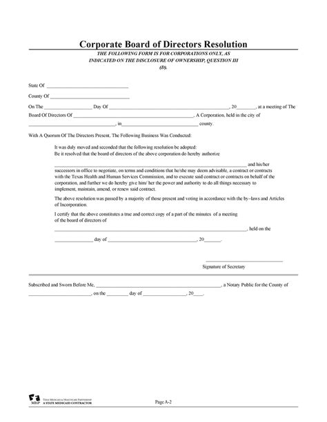 37 Free Corporate Resolution Templates [& Forms] ᐅ TemplateLab