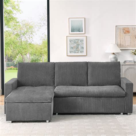 Latitude Run® Versatile Convertible Sofa Bed with Storage and Removable ...