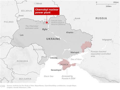 Chernobyl Exclusion Zone Map