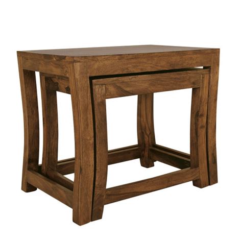 Solid Sheesham Wood Nested Tables