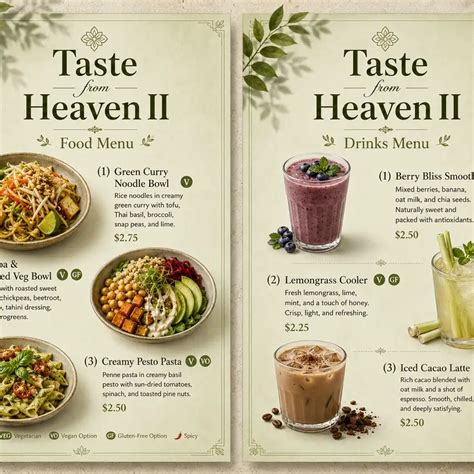 Create Two Premium Editable Restaurant Menus in Canva Pro — Food Menu ...