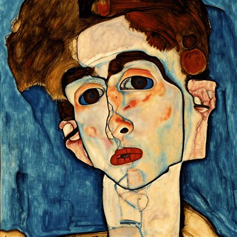 Egon Schiele Kunstwerk · Creative Fabrica