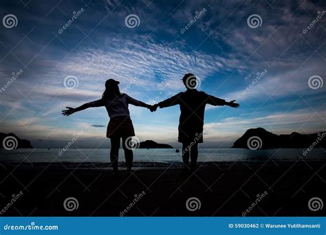 Freedom People Living a Free Happy Life at Beach Stock Photo - Image of ...