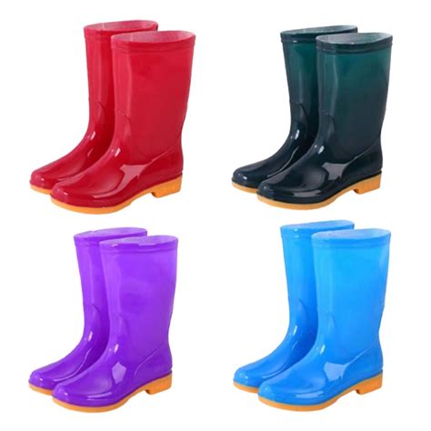 High Cut Rain Boots (Bota) For Ladies Rain shoes women's high barrel ...