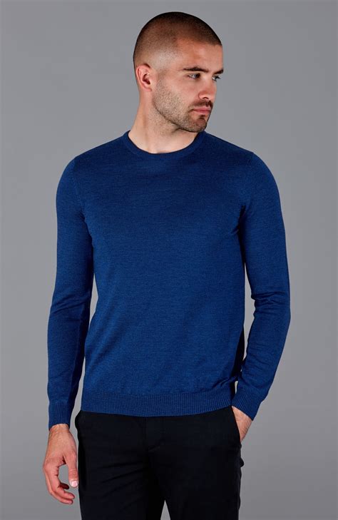 Mens Extra Fine Merino Wool Crew Neck Jumper – Paul James Knitwear