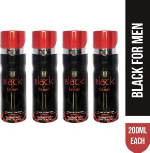 RAMCO Black for Men Deodorant Body Spray 200ML Each (Pack of 4 ...