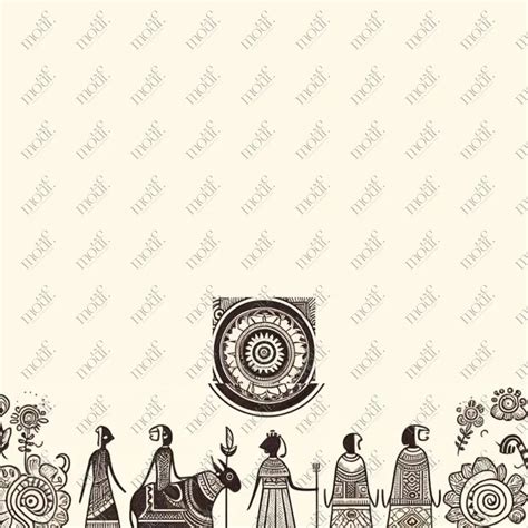 Social Media Image Template 1: Elegant Background .Warli art – motif.