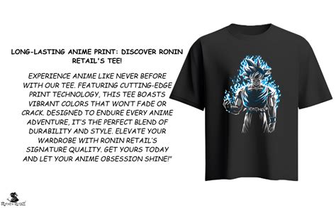 Buy Ronin Retail Goku Ultra Instinct, Anime T-Shirt, Black, Cotton ...