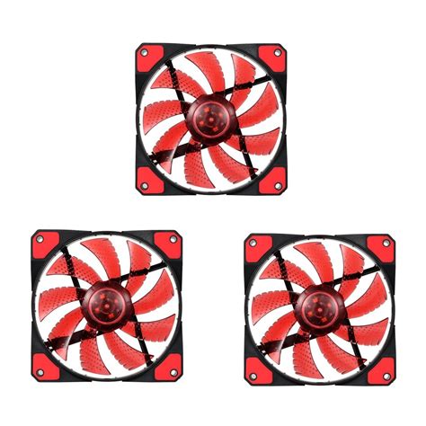 DGQ Hydraulic Bearing 120mm 9 Blade LED Ultra Silent Case Fan w/ 15 ...