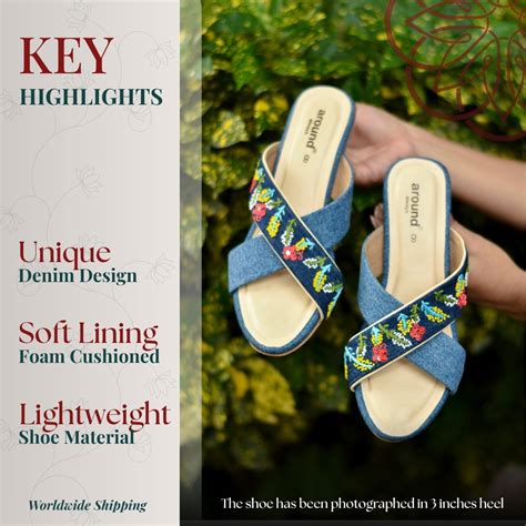 Flutter Denim Sandals | Stylish Jeans Wear for Girls – Around Always