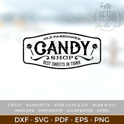 Retro Candy Shop Sign 的图像结果