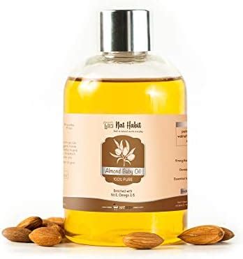 Buy Nat Habit 100% Pure Almond Baby Oil For Baby Skin & Hair, Enriched ...