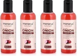 Manarya Sun's Heart Organic Onion Hair Booster Oil with Almond for Hair ...