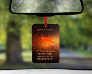 Ecomology Ram Shlok Car Dashboard Hanging | Car Hanging with Satin Lace ...