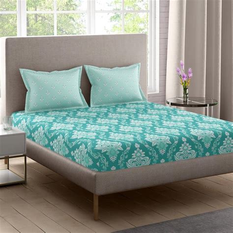 Buy PORTICO Sparkle Cotton 128TC Printed 3Pcs Queen Bedsheet Set from ...