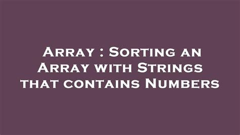 Image result for Array/String Integer