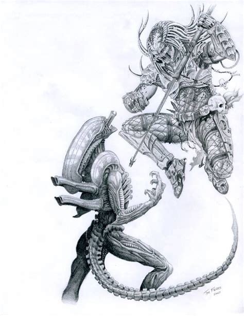 Image result for Alien vs Predator Drawing Refrence