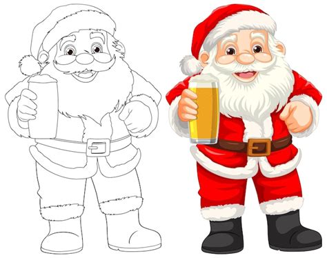 Kerstman kleurplaat cartoon Afbeeldingen - Gratis downloaden op Freepik