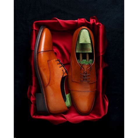 Tan Mirror Glossed Patina Captoe Classic Derby – FELLMONGER